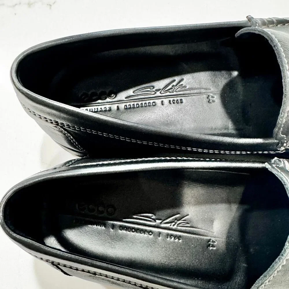 Ecco S-Lite Black Slip On Loafers. Size 44/US10.5